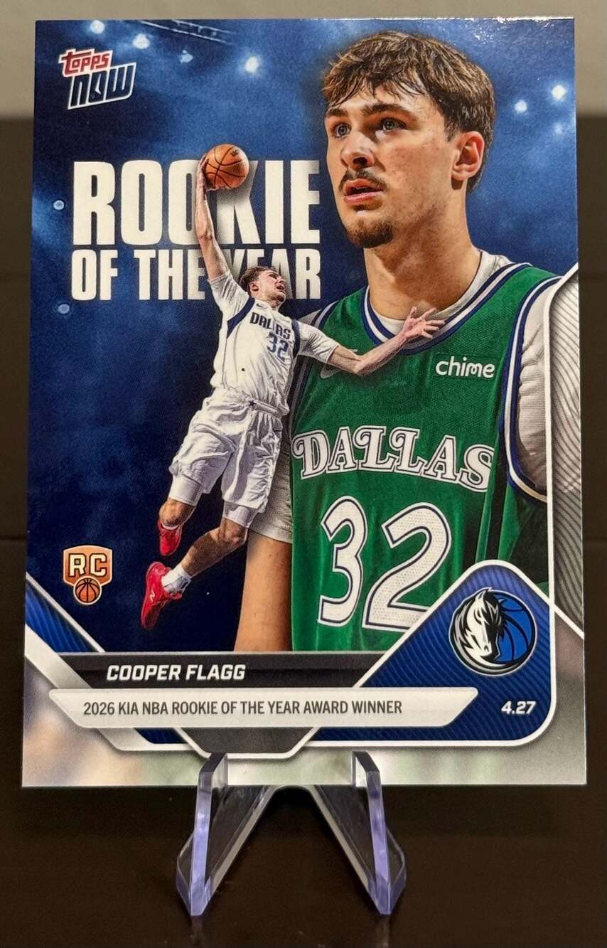 Cooper Flagg 2026 Topps NOW Rookie of the Year #ROTY NBA Trading Card